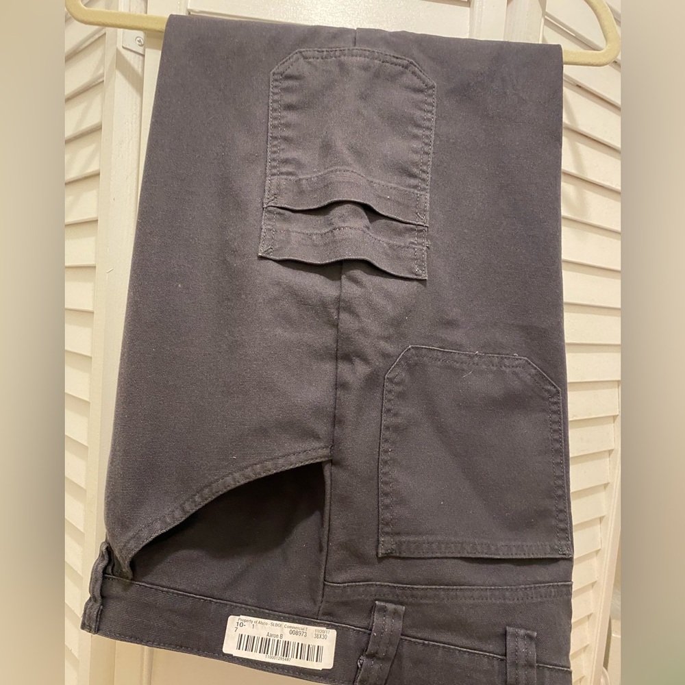 RED KAP Men's “Industrial Cargo Pants” Size 38 Drk Gray EUC